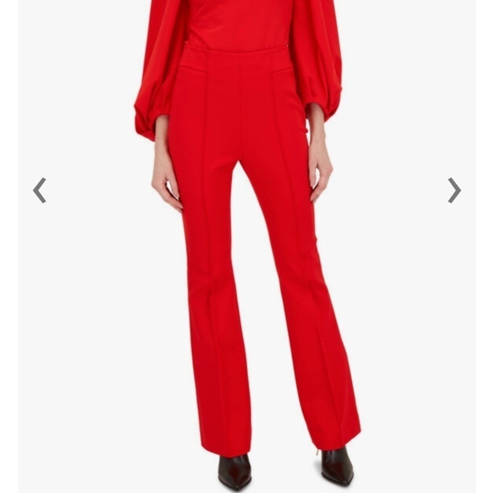 DOROTHEE SCHUMACHER‎ Red Emotional Essence Pants Scuba Flare 1 XS US 2